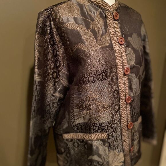 Tudor Court Tapestry Blazer Jacket Size Medium Classic Blazer Dressy - Picture 5 of 15